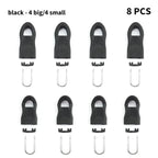 8-pack utbytbara dragkedjehandtag