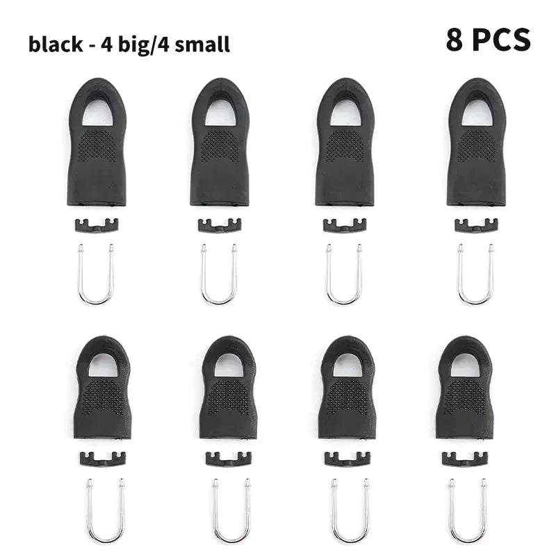 8-pack utbytbara dragkedjehandtag