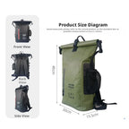 Vattentät ryggsäck 25L