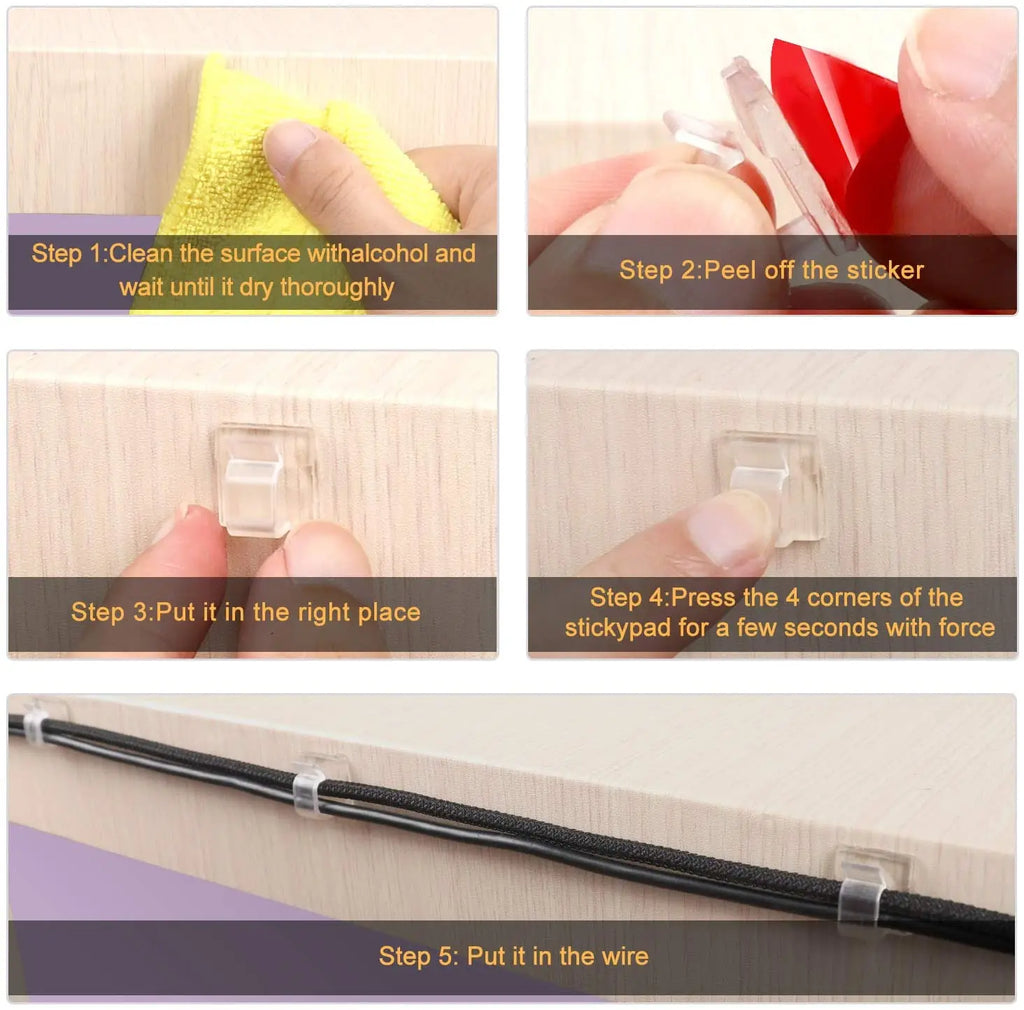 50st Kabel clips