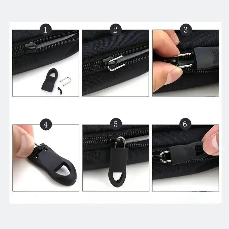8-pack utbytbara dragkedjehandtag
