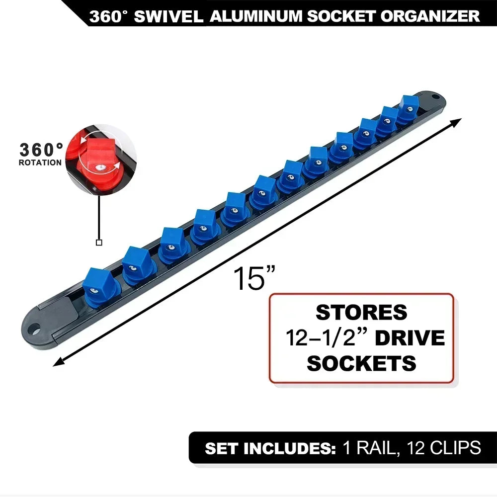 Sorteringslist för 1/4,  3/8 & 1/2-tum hylsor