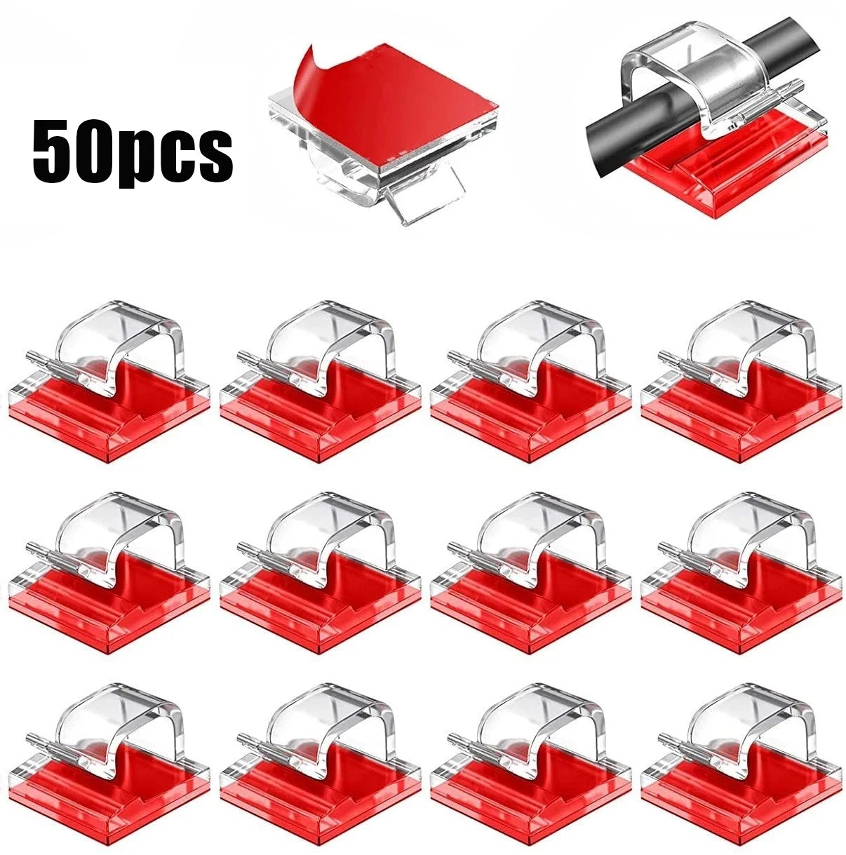 50st Kabel clips